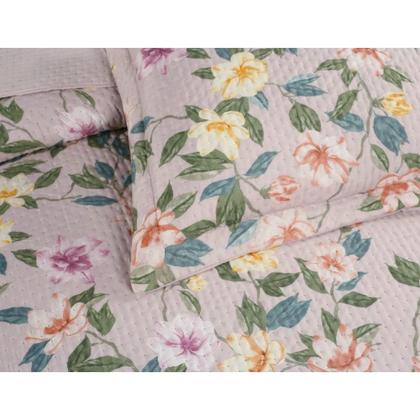 Imagem de Cobre Leito Estampado Tamanho Queen Colcha Boutis Dupla Face