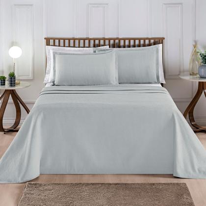 Imagem de Cobre Leito King 100% Algodão com Porta Travesseiro Aba Americana Charm 03 Peças