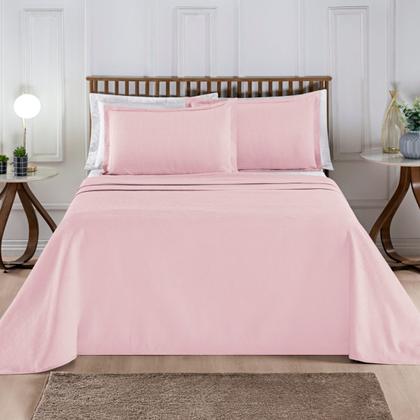 Imagem de Cobre Leito King 100% Algodão com Porta Travesseiro Aba Americana Charm 03 Peças