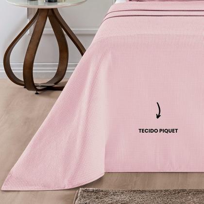 Imagem de Cobre Leito King 100% Algodão com Porta Travesseiro Aba Americana Charm 03 Peças