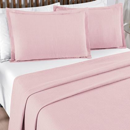 Imagem de Cobre Leito King 100% Algodão com Porta Travesseiro Aba Americana Charm 03 Peças