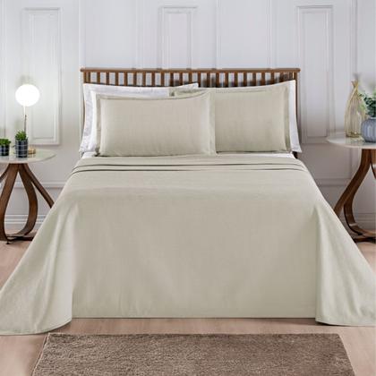 Imagem de Cobre Leito King 100% Algodão com Porta Travesseiro Aba Americana Charm 03 Peças