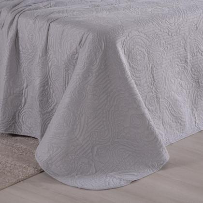 Imagem de Cobre Leito King Colcha 03 Pçs Dupla Face Liso Matelado Petchowork Liso