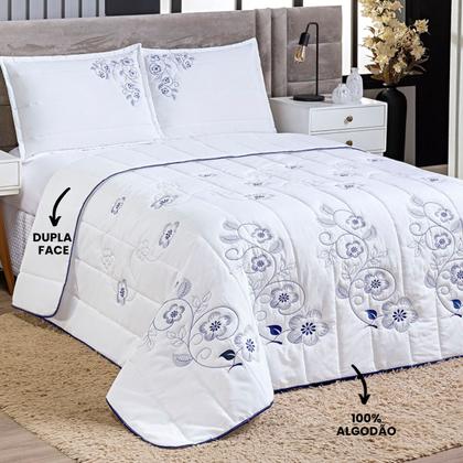 Imagem de Cobre Leito King Percal 100% Algodão Dupla Face 03 Peças London