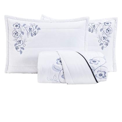 Imagem de Cobre Leito King Percal 100% Algodão Dupla Face 03 Peças London