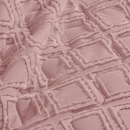 Imagem de Cobre Leito Queen 300 Fios Resistente e Macio Aveline 03 Peças Rosê