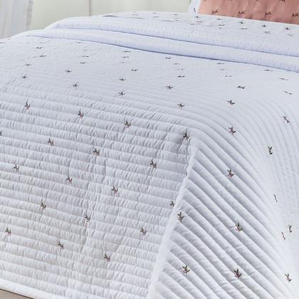 Imagem de Cobre leito Queen Ellora 3Pçs Bordado 400 Fios Várias Cores