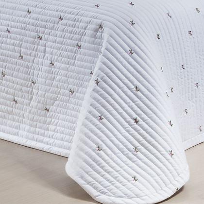 Imagem de Cobre leito Queen Ellora 3Pçs Bordado 400 Fios Várias Cores