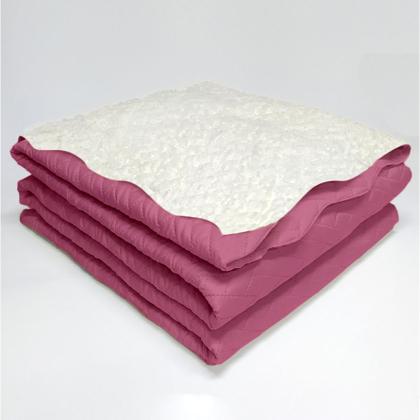 Imagem de cobre leito queen sherpa rosa pink 240cmx 220cm quentinho dupla face micropercal