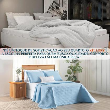 Imagem de Cobre Leito Queen Size 100% Algodão Lory 200 fios Super Macio VERITY