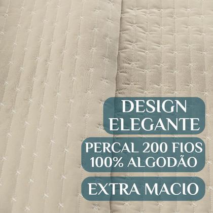 Imagem de Cobre Leito Queen Size 100% Algodão Lory 200 fios Super Macio VERITY