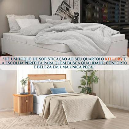 Imagem de Cobre Leito Queen Size 100% Algodão Lory 200 fios Super Macio VERITY