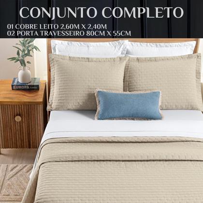 Imagem de Cobre Leito Queen Size 100% Algodão Lory 200 fios Super Macio VERITY