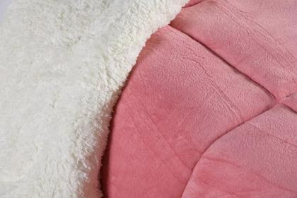 Imagem de Cobre leito Sherpa com Manta Flanel Queen Dupla Face Cores