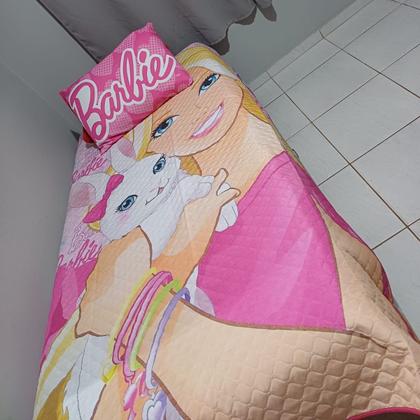 Imagem de Cobre Leito Solteiro Dupla Face Estampa Digital Porta Travesseiro com Zíper