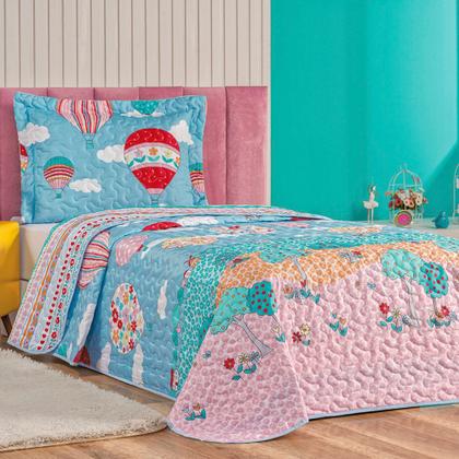 Imagem de Cobre Leito Solteiro Kids Infantil com Fronha 2 Pçs Estampados