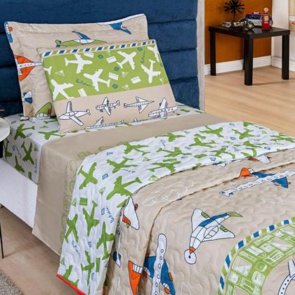 Imagem de Cobre Leito Solteiro Kids Infantil com Fronha 2 Pçs Estampados