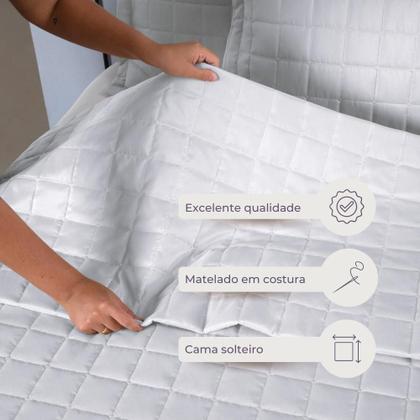 Imagem de Cobre Leito Solteiro Menino Menina Colcha Cama Box Soft Matelado 02 Pçs