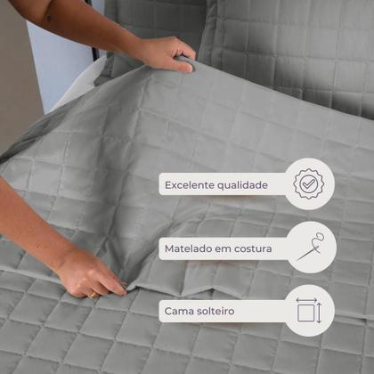 Imagem de Cobre Leito Solteiro Menino Menina Colcha Cama Box Soft Matelado 02 Pçs