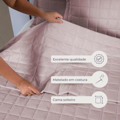 Imagem de Cobre Leito Solteiro Menino Menina Colcha Cama Box Soft Matelado 02 Pçs