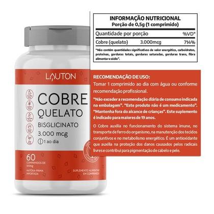 Imagem de Cobre quelato bisglicinato (clinical series) 60caps - lauton