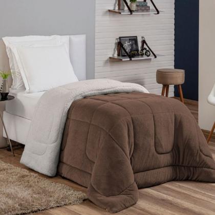 Imagem de Cobredom Cobertor Solteiro Sherpa Dupla Face Pele Carneiro