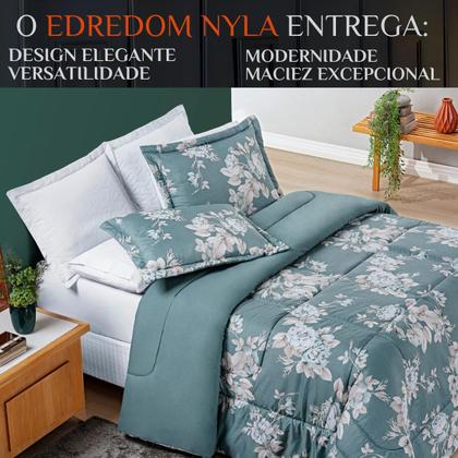 Imagem de Cobredrom Grosso King Size 200 Fios Nyla Dupla Face Estampado Super Fofinho Avere