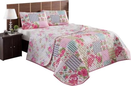 Imagem de Cobreleito Colcha Dupla Face 3 Peças Estampas Variadas Poliester