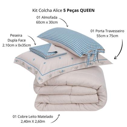 Imagem de Cobreleito Queen Lavive Alice 5 Pç Toque Linho 300 Fios ul