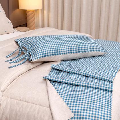 Imagem de Cobreleito Queen Lavive Alice 5 Pç Toque Linho 300 Fios ul