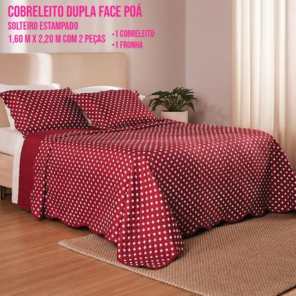 Imagem de Cobreleito Solteiro Colcha 2 Peças Dupla Face Estampado
