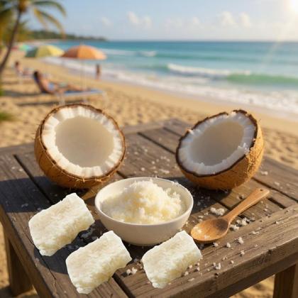 Imagem de Cocada coco queimado e branca com 50 unidades de 20 gramas