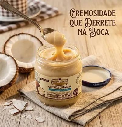 Imagem de Cocada Cremosa Diet Zero Açúcar 210g e DOCE DE LEITE PASTOSO RESERVA DE MINAS 220g