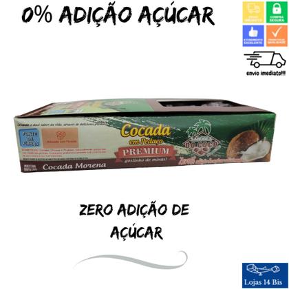 Imagem de Cocada Morena Artesanal Premium 0% de Adição de Açúcar 15x40g