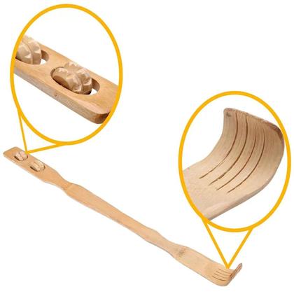 Imagem de Coçador Massageador Manual Madeira Maderoterapia Anti Stress