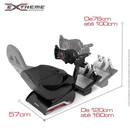 Cockpit Extreme Racing X Retrátil V3, Preto - Extreme Simracing ...