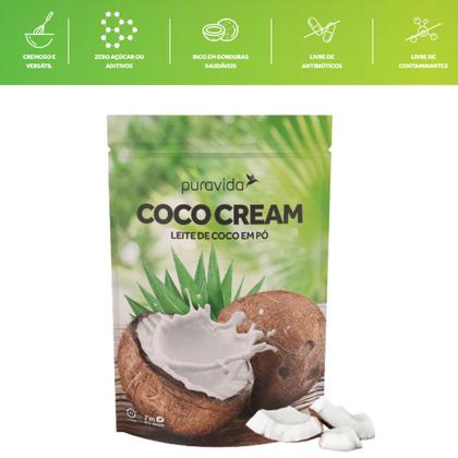 Imagem de Coco Cream Leite Cremoso Em Pó Vegano Sem Açúcar Puravida