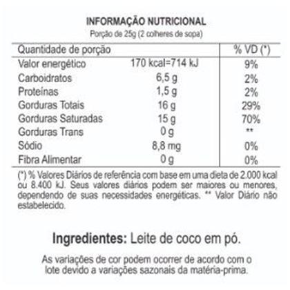 Imagem de Coco Milk Unilife Leite de coco em Pó 200g