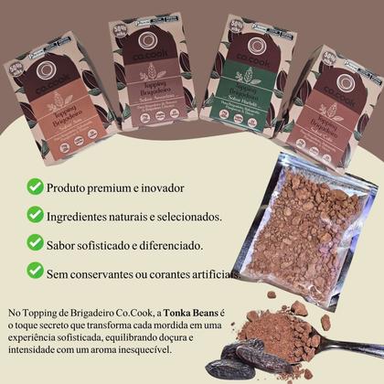 Imagem de CoCook Caixa 20 Topping Nibs Cacau Brigadeiro Sabor Anis 75g