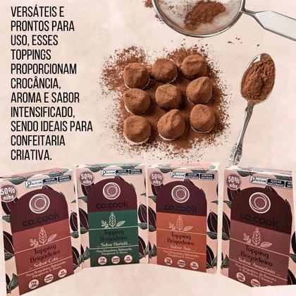 Imagem de CoCook Caixa 20 Topping Nibs Cacau Brigadeiro Sabor Anis 75g