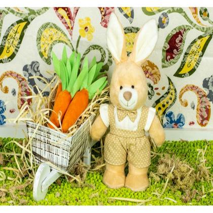 Imagem de Coelho de pelucia amore  20 cm - shorts com suspensorio 