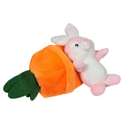 Imagem de Coelho De Pelúcia Dentro Da Cenoura 30cms - Rosa