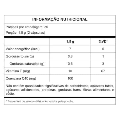 Imagem de Coenzima Q10 100mg Vitafor 60 Cápsulas