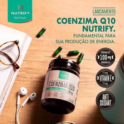 Imagem de Coenzima Q10 100mg + Vitamina E 60 caps Oxidante - Nutrify