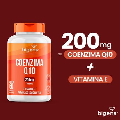 Imagem de Coenzima Q10 200mg Vitamina E óleo TCM 60 cápsulas Bigens