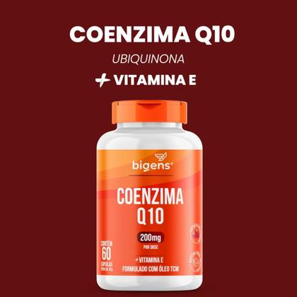 Imagem de Coenzima Q10 200mg Vitamina E óleo TCM 60 cápsulas Bigens