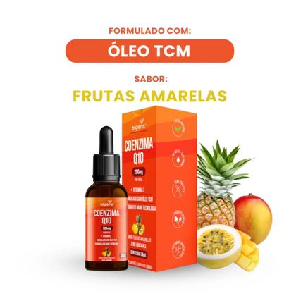 Imagem de Coenzima Q10 200MG Vitamina E Sabor Frutas Amarelas Bigens
