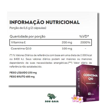Imagem de Coenzima Q10 Coq10 Antioxidante e Com Vitamina E Puravida