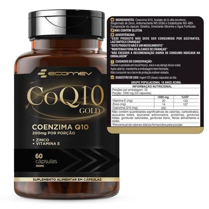 Imagem de Coenzima Q10 Gold 200Mg Multivitaminico Az B12 Metil Ecomev