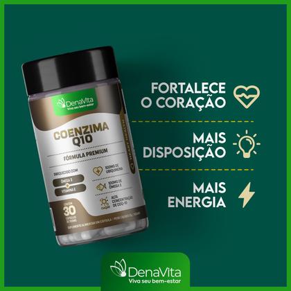 Imagem de Coenzima Q10 + Ômega 3 + Vitamina E, Coq10, Tcm - Vegano - Denavita